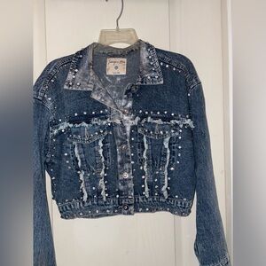 Embellished Blue Denim Jacket